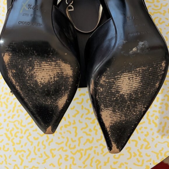 Dolce & Gabbana Pointed Toe Ankle Strap Pumps 37.5 - Picture 8 of 12